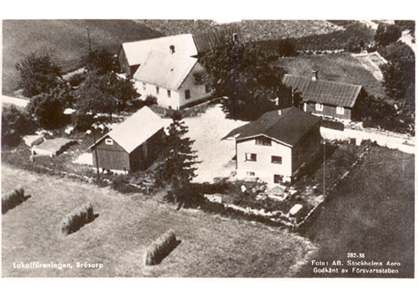 nomenu Gammal bild för hur Lokalföreningen Brösarps byggnader såg ut förr
