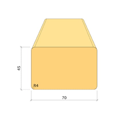 45X70 K-VIRKE C24 GRAN 3,0M