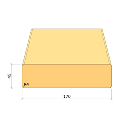 45X170 BYGGREGEL C14 IMP NTR/A 3,0M