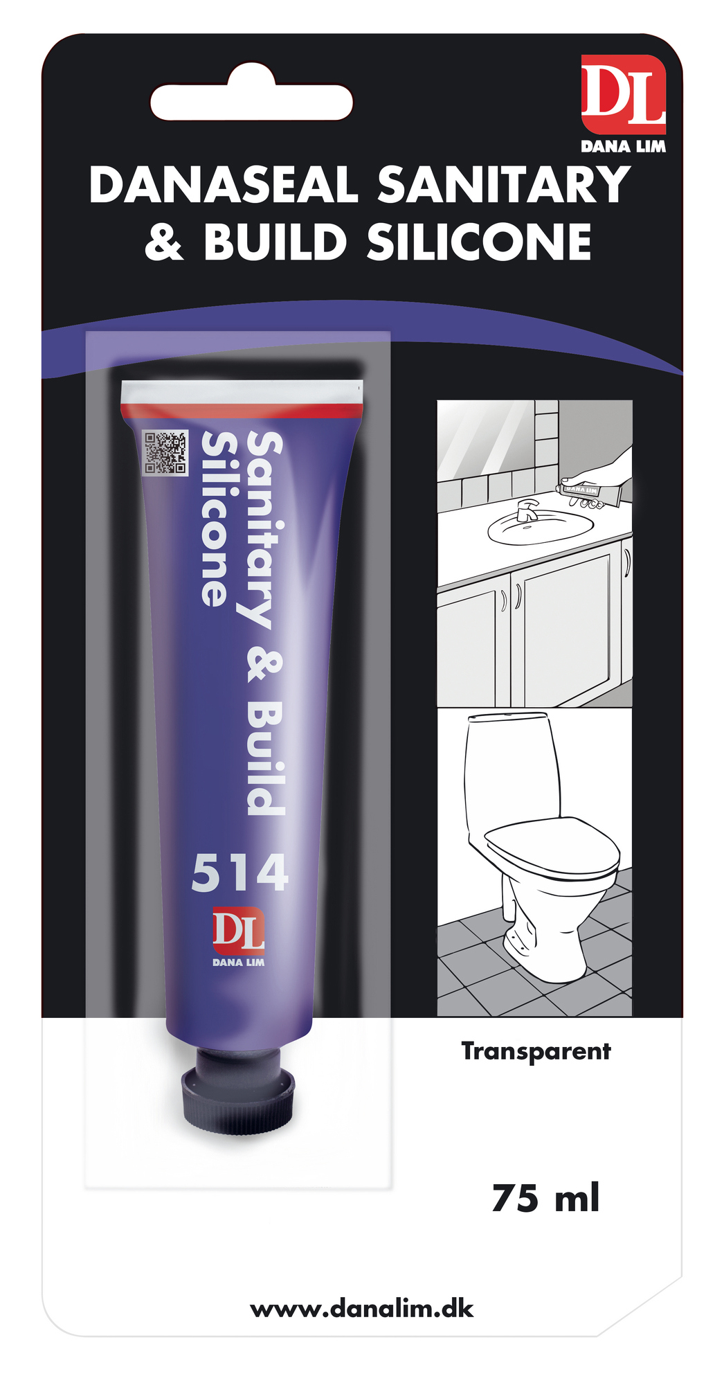 VÅTRUMSSILIKON DANASEAL SANITARY & BUILD 514 300 ML - Dana Lim