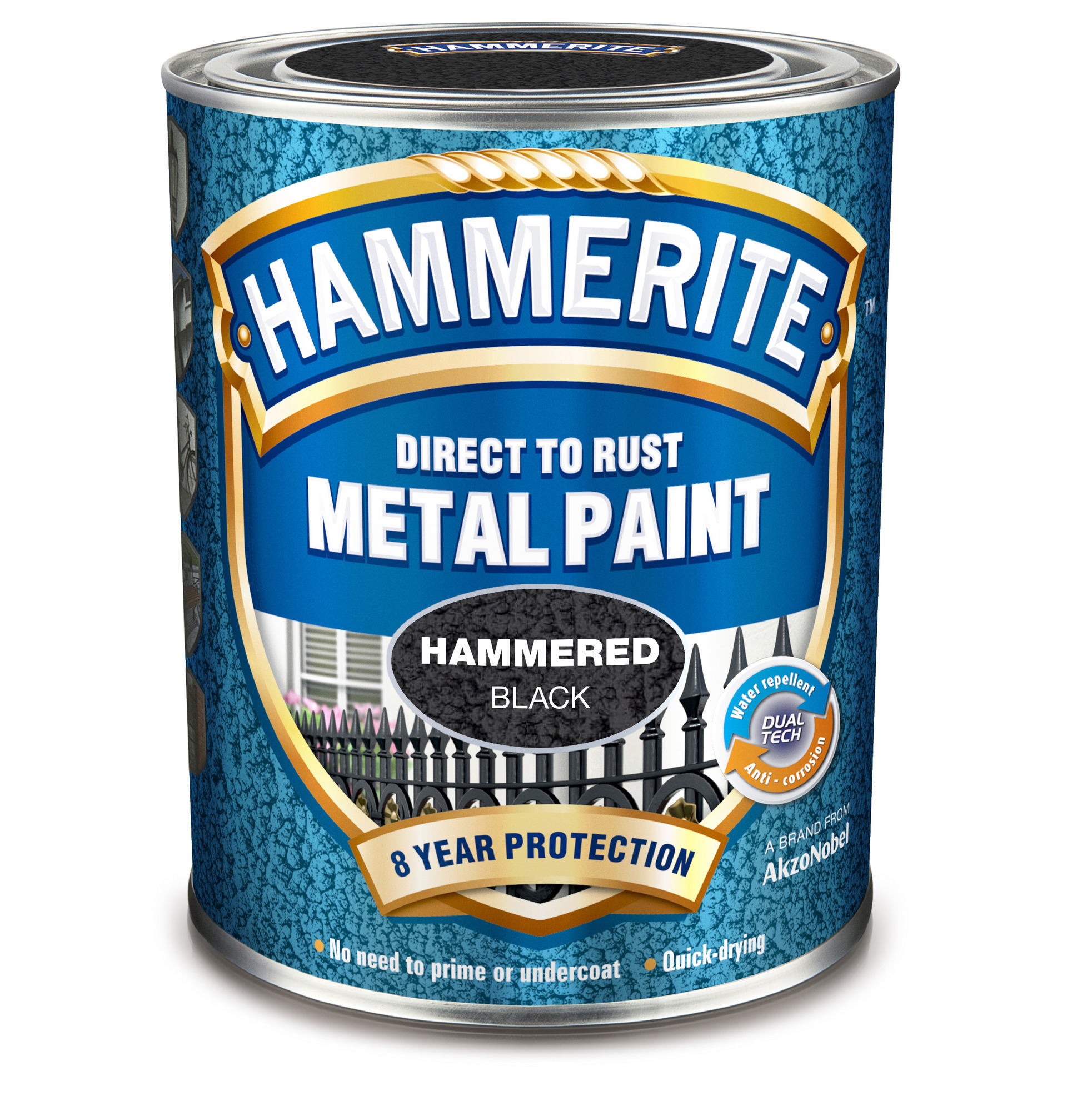 METALLFÄRG HAMMER EFFECT BLACK HAMMERITE 0,25L - Hammerite