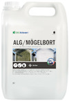 Vit plastdunk med texten "ALG/MÖGELBORT" och Biokleen-logotyp.