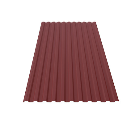 TAK- OCH VÄGGPLÅT LLP20, LAGERMÖRKRÖD 758 PE 1000X3500X0,5MM