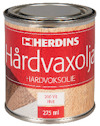 Burk med texten "Herdins Hårdvaxolja" och "275 ml", färgen är angiven som "200 Vit Hvit".