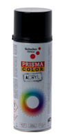 Sprayburk med svart lock, etikettens text: "Schuller Eh'klar, PRISMA COLOR ACRYL" med färgcirkel under.