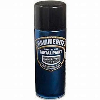 Sprayburk med texten "HAMMERITE METAL PAINT HAMMER EFFECT".