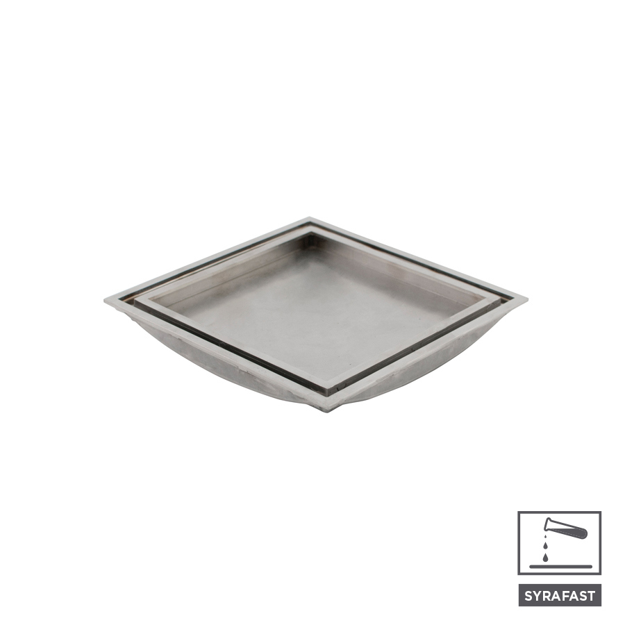 GOLVBRUNNSSIL TILE IN 316 147X147MM, BORSTAD AISI 316 - 