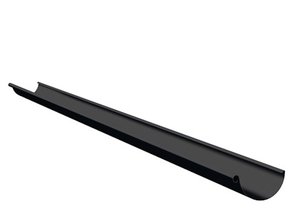 HÄNGRÄNNA R HALVRUND SVART 015 125X4000MM