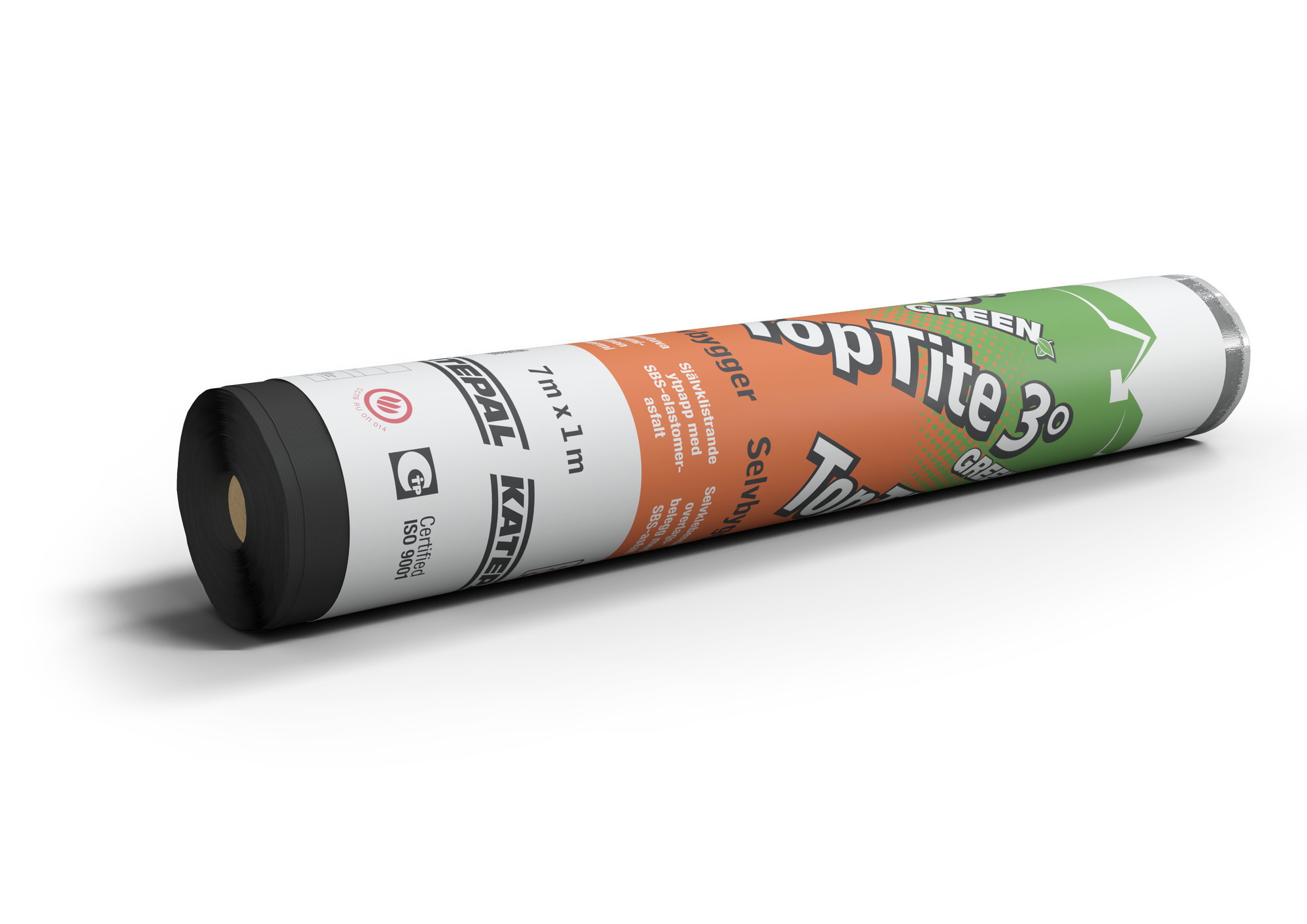 YTPAPP TOPTITE 3 GREEN, SVART 1 X 7 M - T-emballage