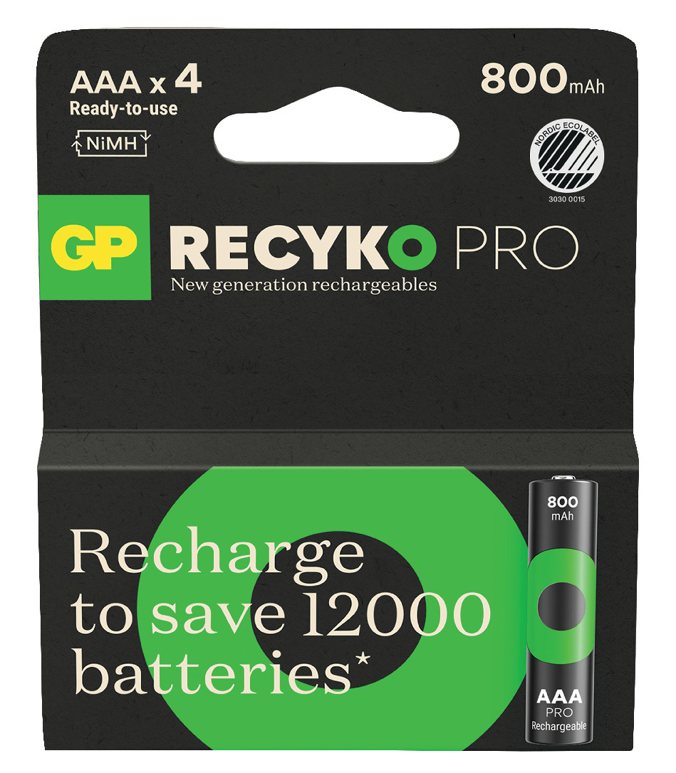 BATTERI RECYKO PRO AAA 80 0MAH 4P - Thomee
