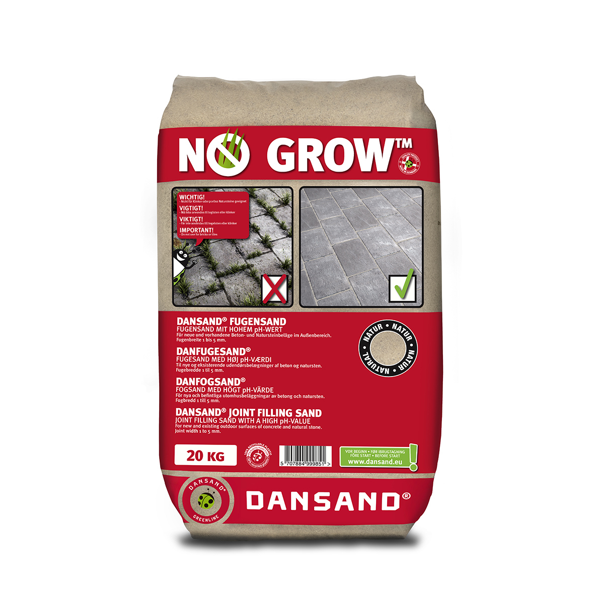 FOGSAND DANSAND OGRÄSHÄMMANDE 20 KG/SÄCK - Benders