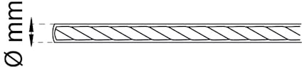 Illustration av en cylinder med diametermarkering "ø mm" till vänster.