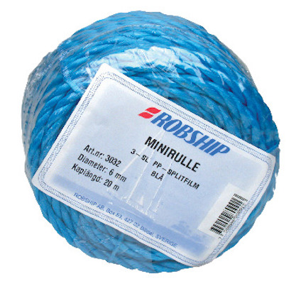 TÅGVIRKE PP BLÅ 6 MM 20 M