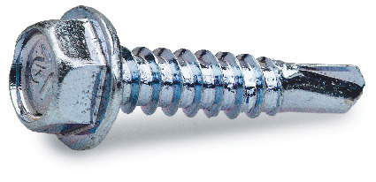 BORRSKRUV MED SEXKANTSKALLE OCH FLÄNS ELFÖRZINKAD - FAST