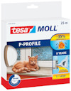 Förpackning med Tesa Moll P-profile tätningslist, illustration av en katt på en fönsterbräda.