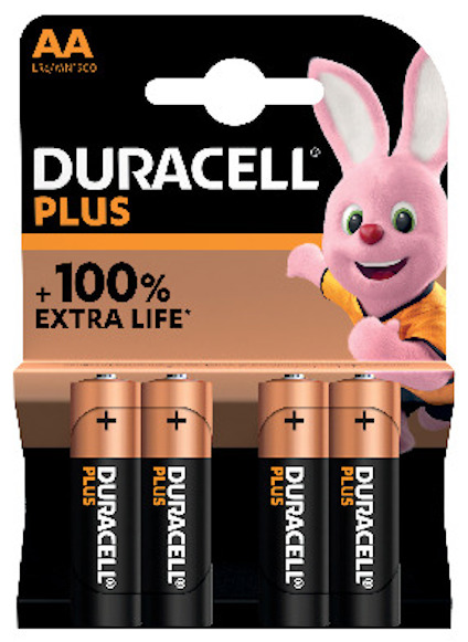 BATTERI PLUS POWER AA 4-PACK