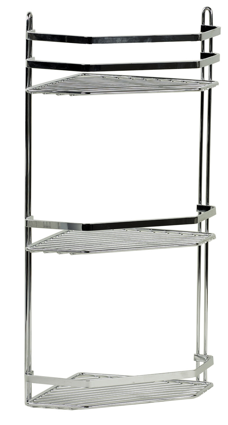 HÖRNHYLLA RAK 3 HYLLOR KROM 8941984 - Arrow