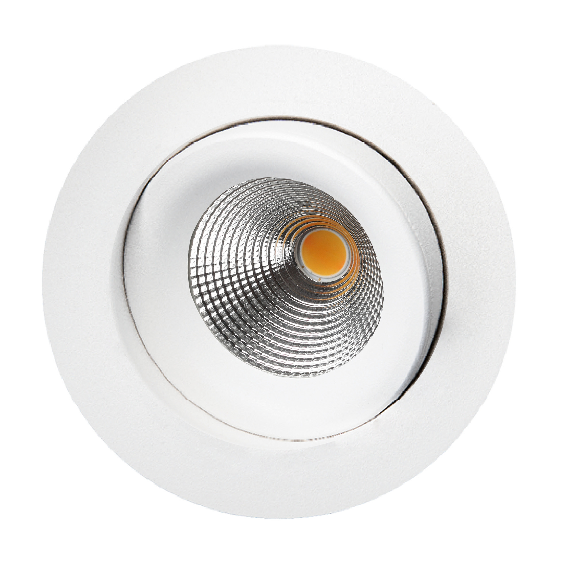DOWNL LED 9W VIT IP44 3000K VINKLINGSBAR 30° INKL DRIVDON - Gelia