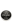 Rund silverfärgad knappcellsbatteri med texten "Energizer", "0% Hg", "186", och "CHINA".
