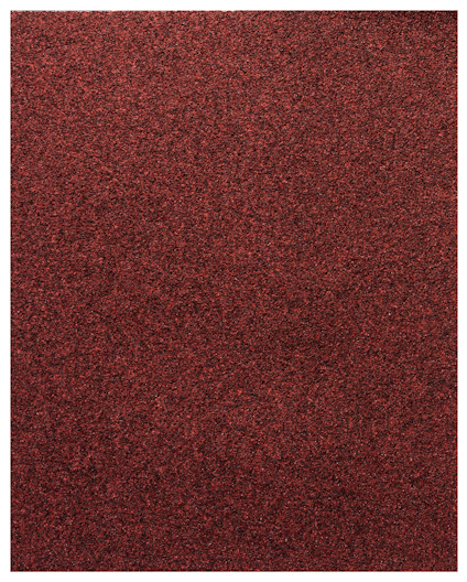 Rött sandpapper med jämn yta.