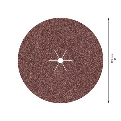 Sliprondell i brunt med en diameter på 125 mm.