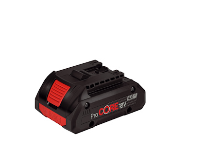Svart och rött Bosch ProCORE18V 4.0Ah batteri.